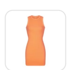 SKIMS Orange Midi Dress
